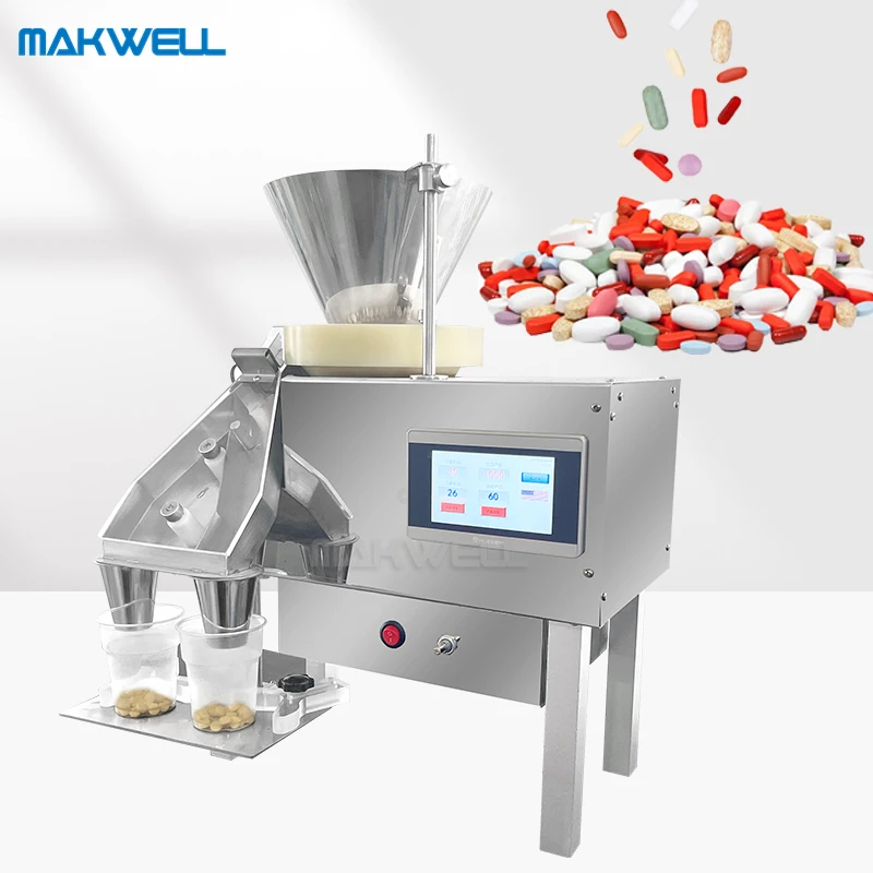 MAKWELL Small tabletop semi-automatic counting machine for tablets, capsules and pills Pharmaceutical manufacturer