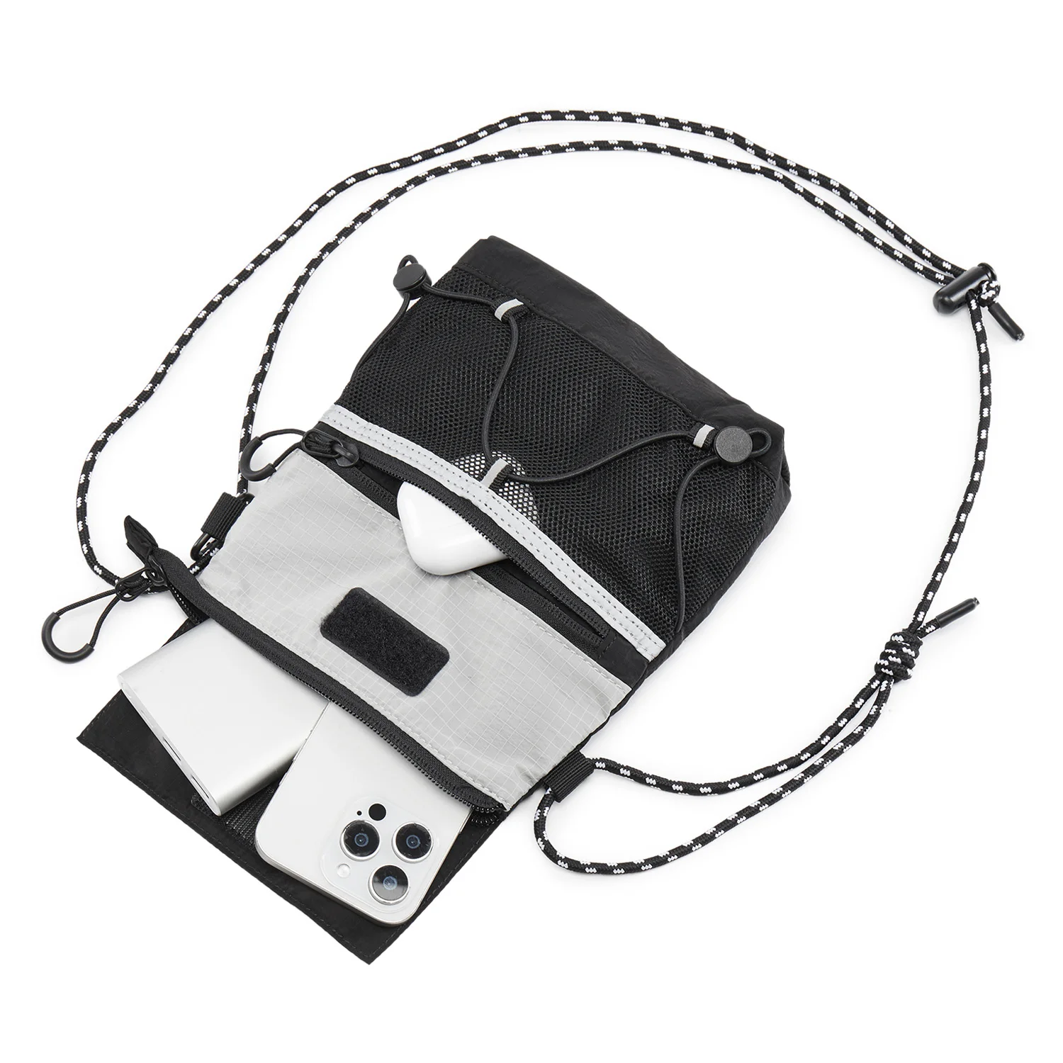 Li-Ning Unisex Running Messenger Bag 160*50*210mm Polyamide Adjustable Strap LiNing Men Women Sports Bags ABDV221 image 3