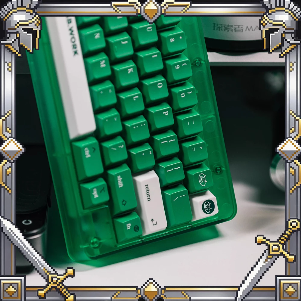 LeleLab Colombian Green PC Keycaps ABSUV INS Style Keycap Original Factory Personalized Keyboard Keycaps Customized PC Gifts