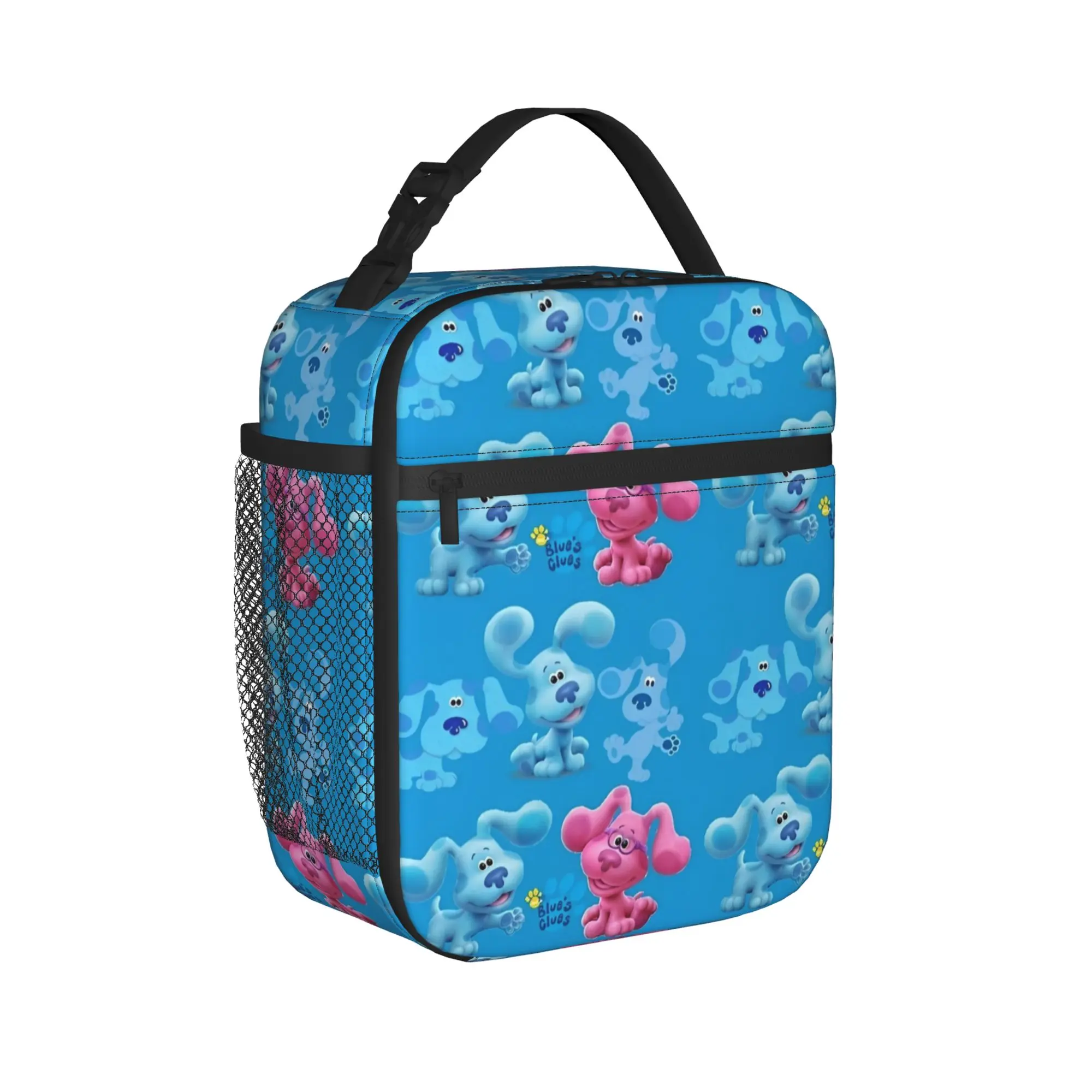 Sac à déjeuner isotherme réutilisable pour enfants, motif chiot de dessin animé Blues Clues, sac isotherme étanche, boîte à déjeuner pour l'école et les pique-niques