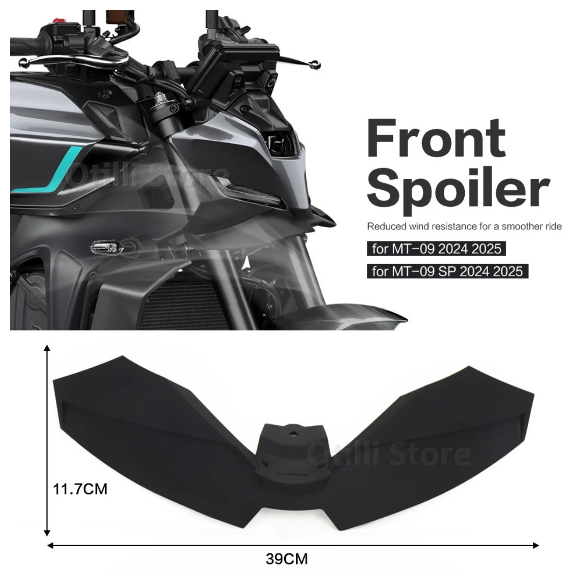 

MT09 Motorcycle Downforce Naked Front Spoiler Lower Air Deflector Winglet Aerodynamic Wing Kit For YAMAHA MT-09 SP MT 09 2024