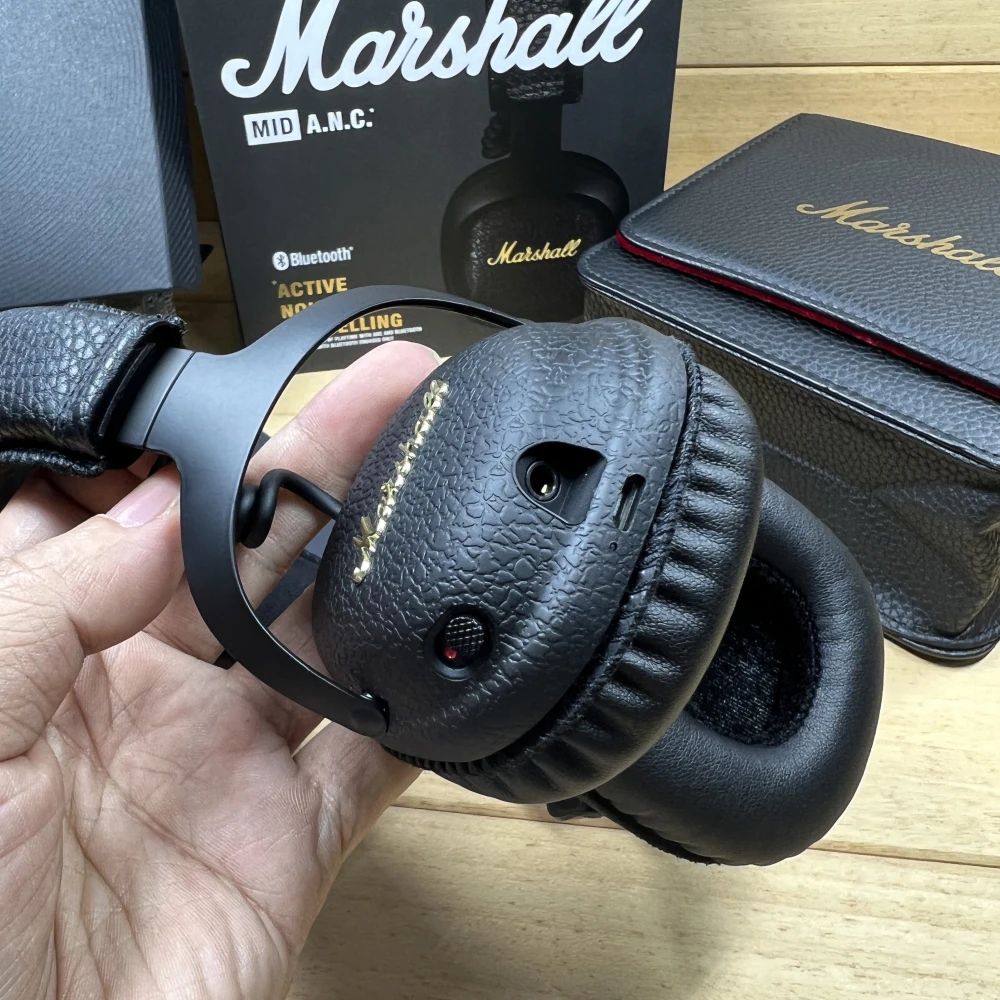 MARSHALL MID BLUETOOTH Marshall Head-mounted HiFi Rock Subwoofer Wireless Bluetooth Headset MID Black Gaming Headphone