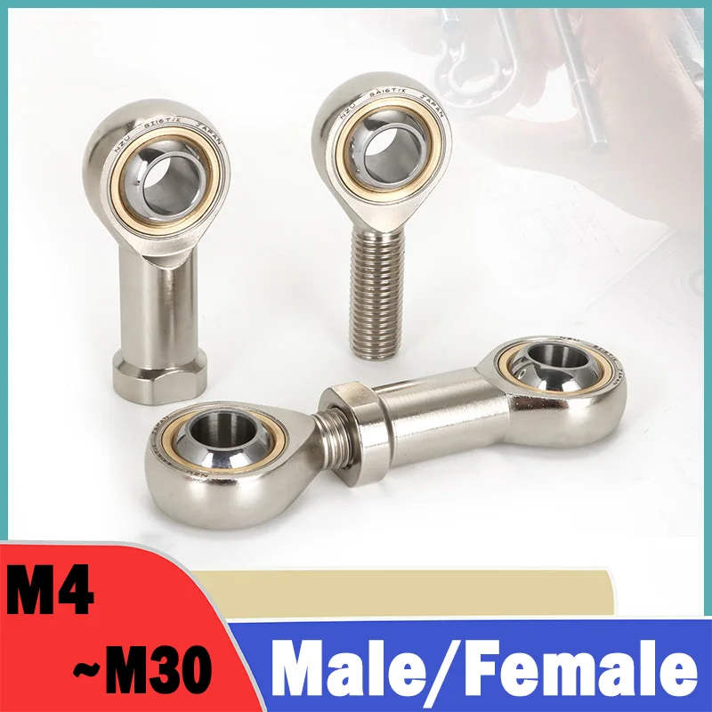 Weiyi 1pcs Fisheye Rod End Joint Bearing Male/female Sa/sal/si/sil 5 6 8 12 14 16 18 20 22 25 28 30tk Metric Male Left