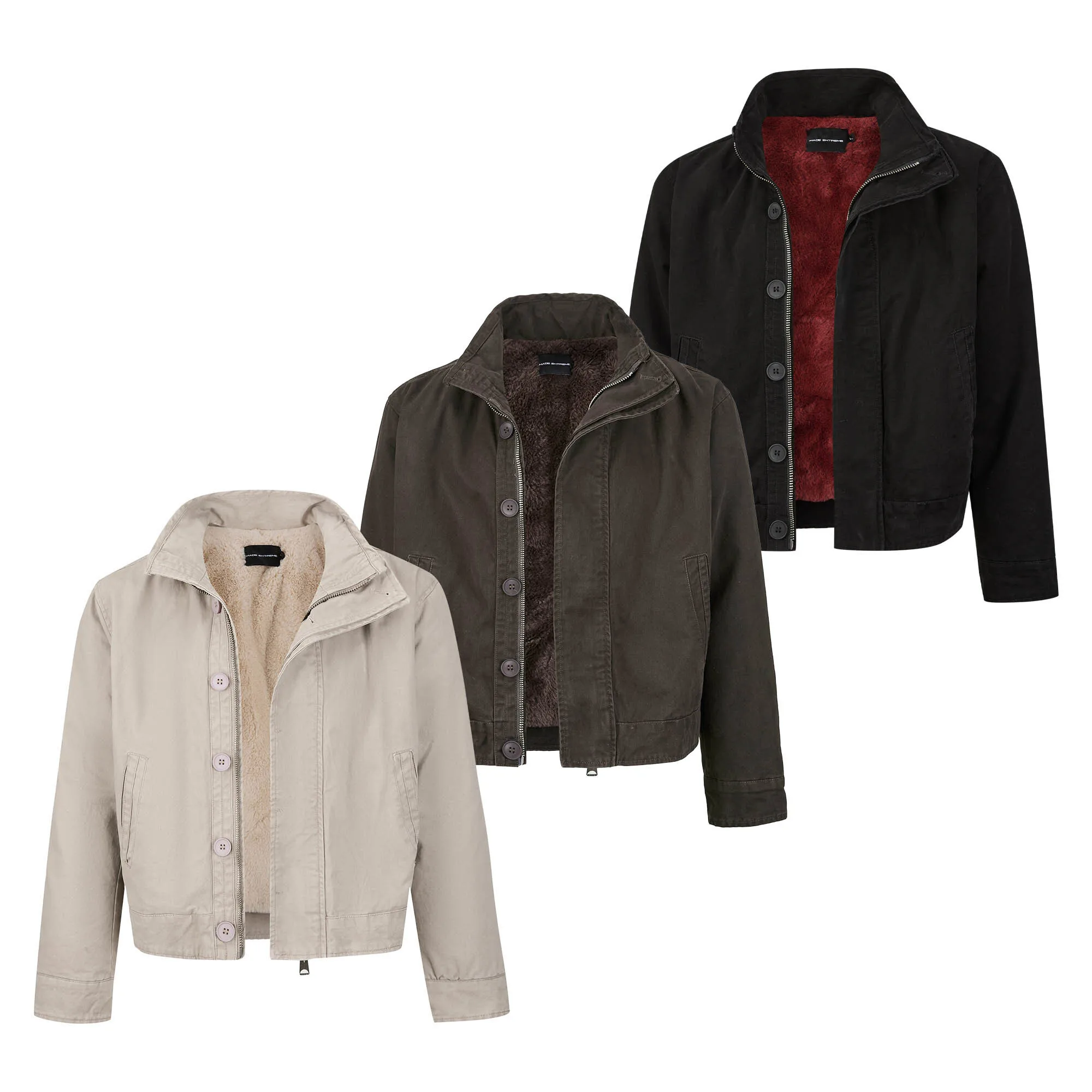 

Ретро-рабочая куртка из канваса для мужчин и женщин, утепленная зимняя куртка EME Mountain Eagle, с длинными рукавами, на молнии, однотонная