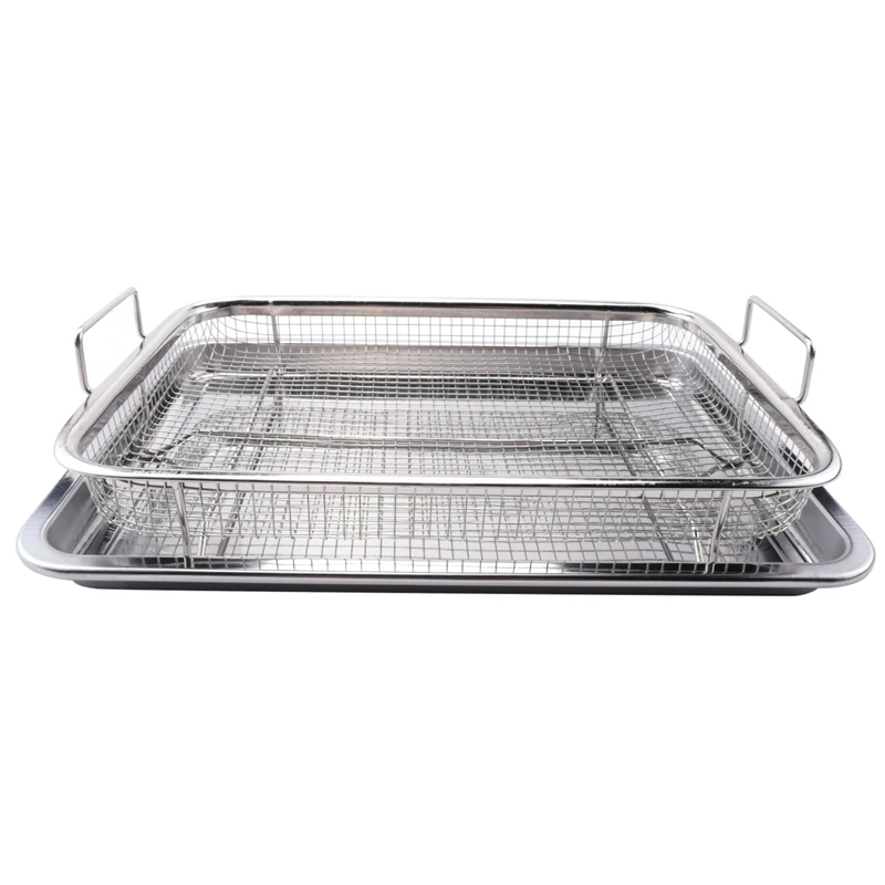 

Air Fryer Basket For Oven Deluxe Air Fry In Your Oven 2-Piece Set, Baking Pan Perfect For The Grill