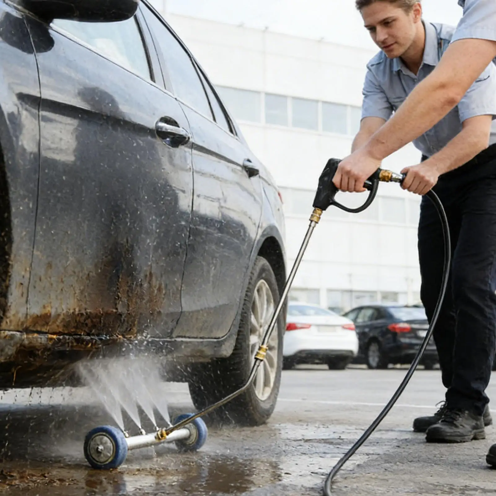 Pressure Washer Undercarriage Cleaner 4000 Psi Underbody Cleaner Undercarriage Washer for Deck Chassis Truck Automotive Tank