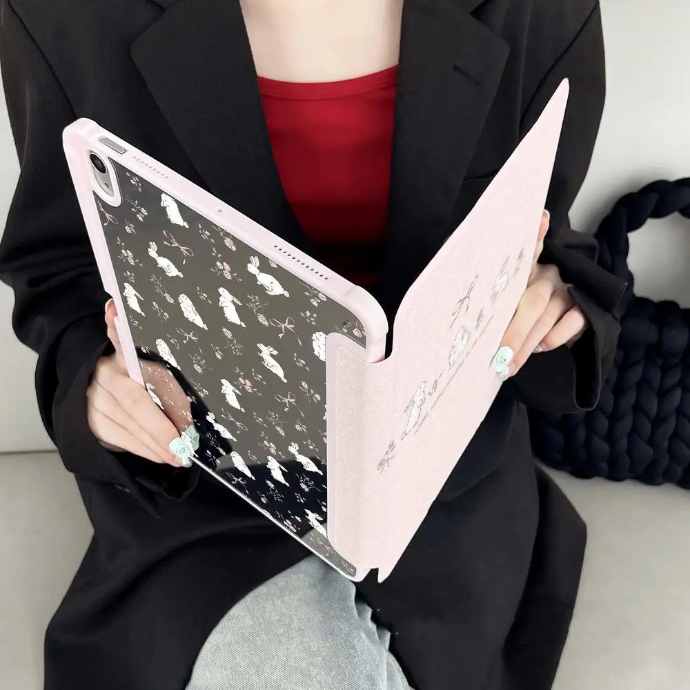 Mirror Pillow for Kitten Rabbit Rose For iPad 11th A16 10 9 8 7 5 Pro 13 11 M5 M4 M3 M2 12.9'' Air  4 3 2 1 Mini 7 6 8.3'' Cover - view 4
