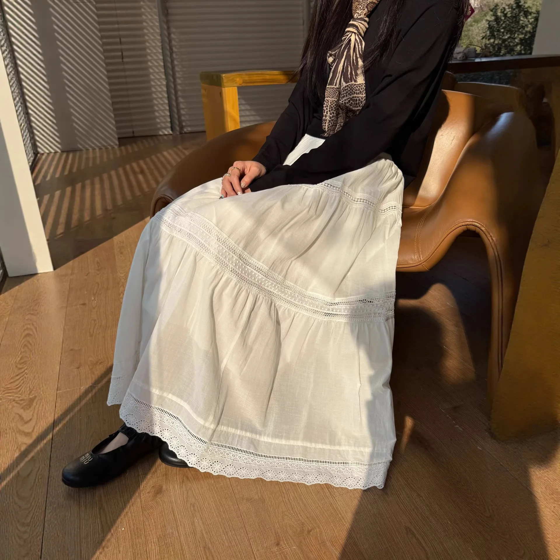 

Женская короткая юбка с вставками, весенняя, с высокой талией, А-силуэт, свободная, пышная, многоярусная юбка-кейк