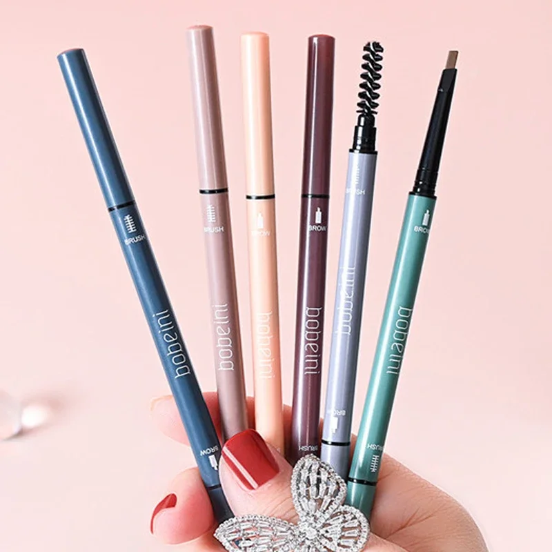 Double-headed Eyebrow Pencil Waterproof Long-lasting Sweat-proof Natural Black Brown Ultra Fine Eyebrow Pen Eye Makeup Cosmetic