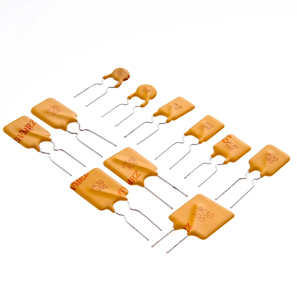10PCS Pptc Fuse 4A 5A 6A 7A 8A 9A 10A Jk30 Plug In Self Resettable Fuse Ruef 30V 0.9A 1.1A 1.35A 1.5A 1.6A 1.85A 2A 2.5A 3A