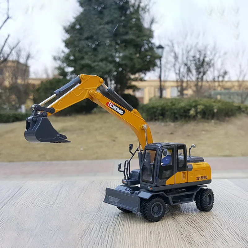 Diecast 1:50 Scale XCMG XE150WD Wheel Excavator Micro-digging Construction Machinery Alloy Truck Model Ornament