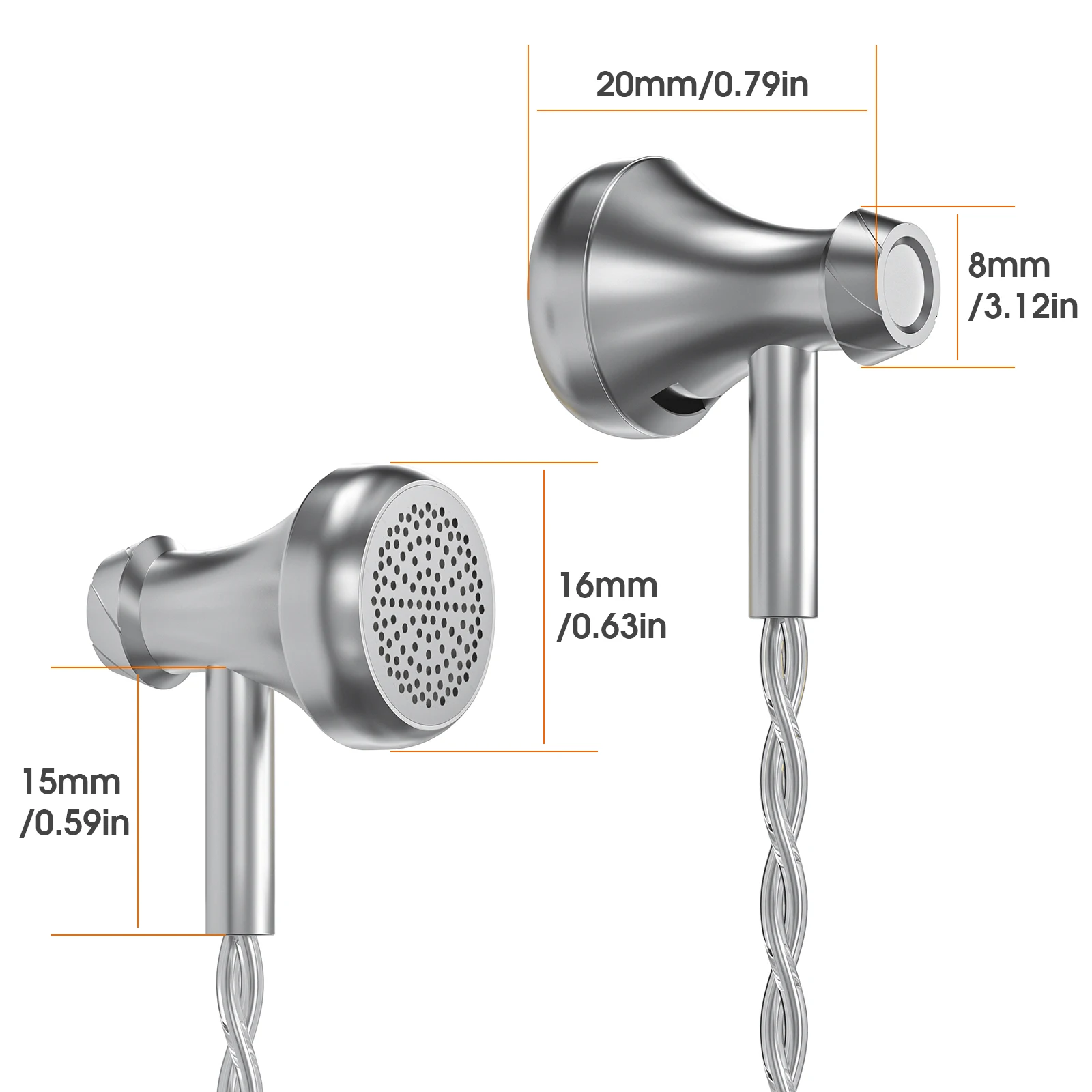 Nobsound S3 HiFi-In-Ear-Kopfhörer, kabelgebundene Ohrhörer, dynamischer Treiber mit 3,5/4,4 mm austauschbarem Stecker – Detail 3