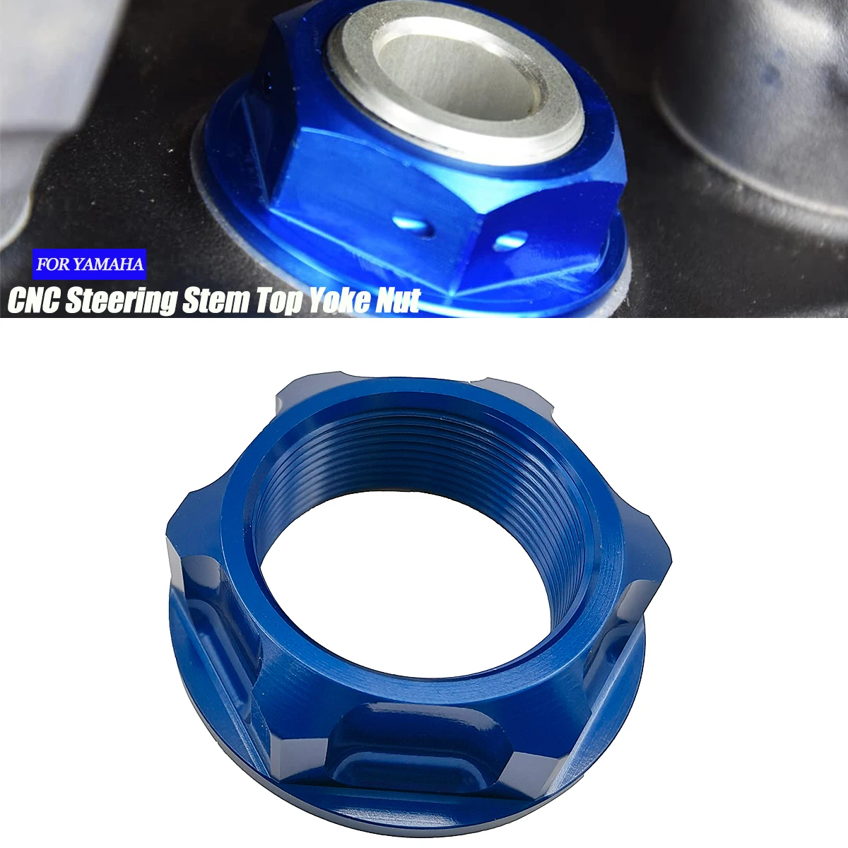 

For Yamaha YZ250F YZ450F YZ125 YZ250 YZ400F YZ426F YZ125X YZ250X YZ250FX YZ450FX WR250F WR450F YZ CNC Steering Stem Top Yoke Nut