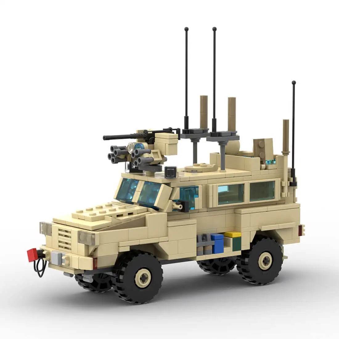 

Изготовленная на заказ модель бронированного автомобиля MOC-132300 RG31, устойчивая к шахтам, 496 деталей, подарок для детей