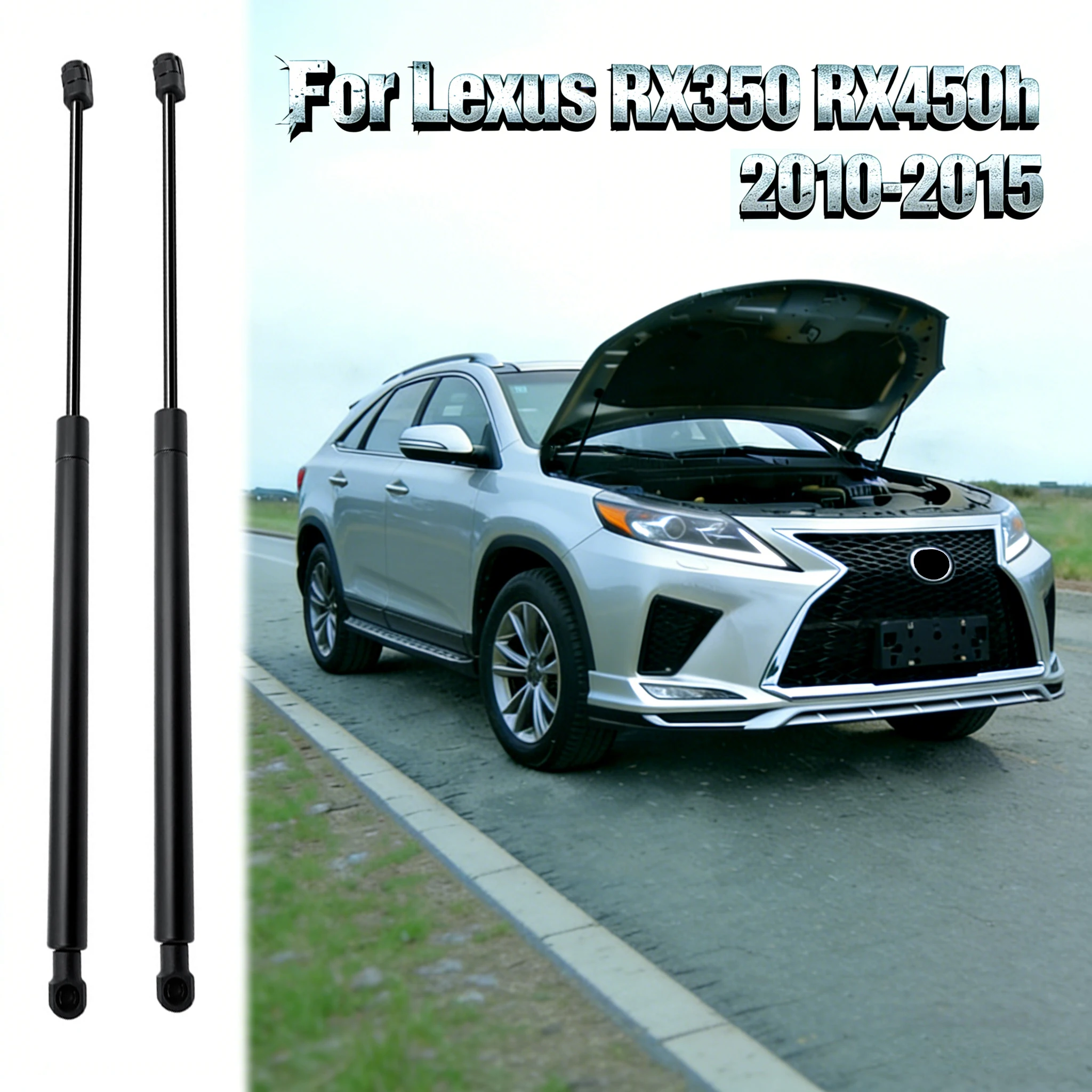 New Pair Hood Lift Support Rod OEM 534400W200 Front Hood Gas Struts Spring Bar Pressure Rod For Lexus RX350 RX450h 2010-2015