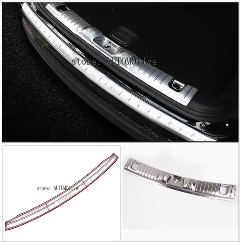 

Metal wire drawing Stainless Steel Inner Rear Bumper Plate Cover 2pcs for Jeep Compass Second Generation 2017 2018 2019 2020 21