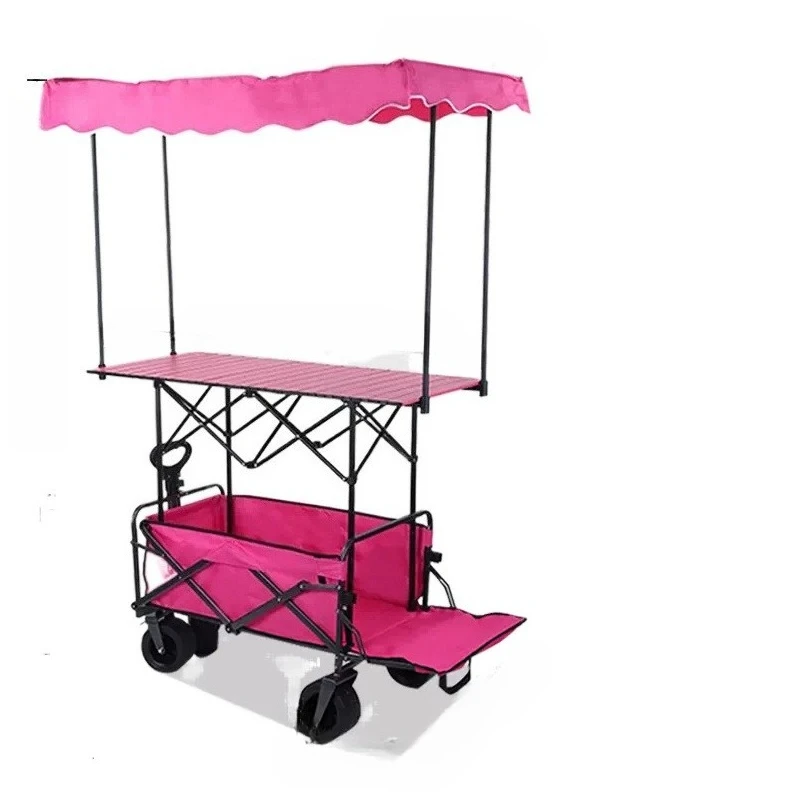 

Stall truck mobile lift camping cart camp trailer foldable out of the stall camping picnic stall trolley