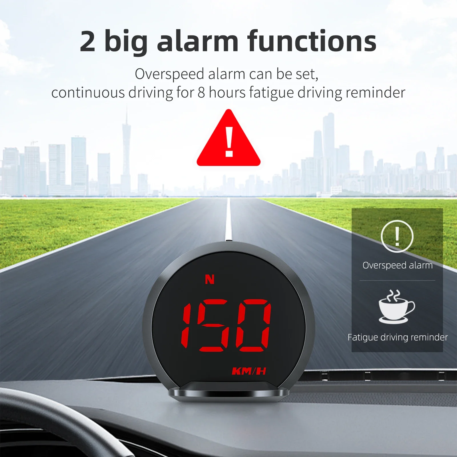 G13 Head Up Display Car HUD Meter Plug and Play 7 Colors Backlight Digital GPS Speedometer Overspeed Alarm KM/H MPH for All Car view 3