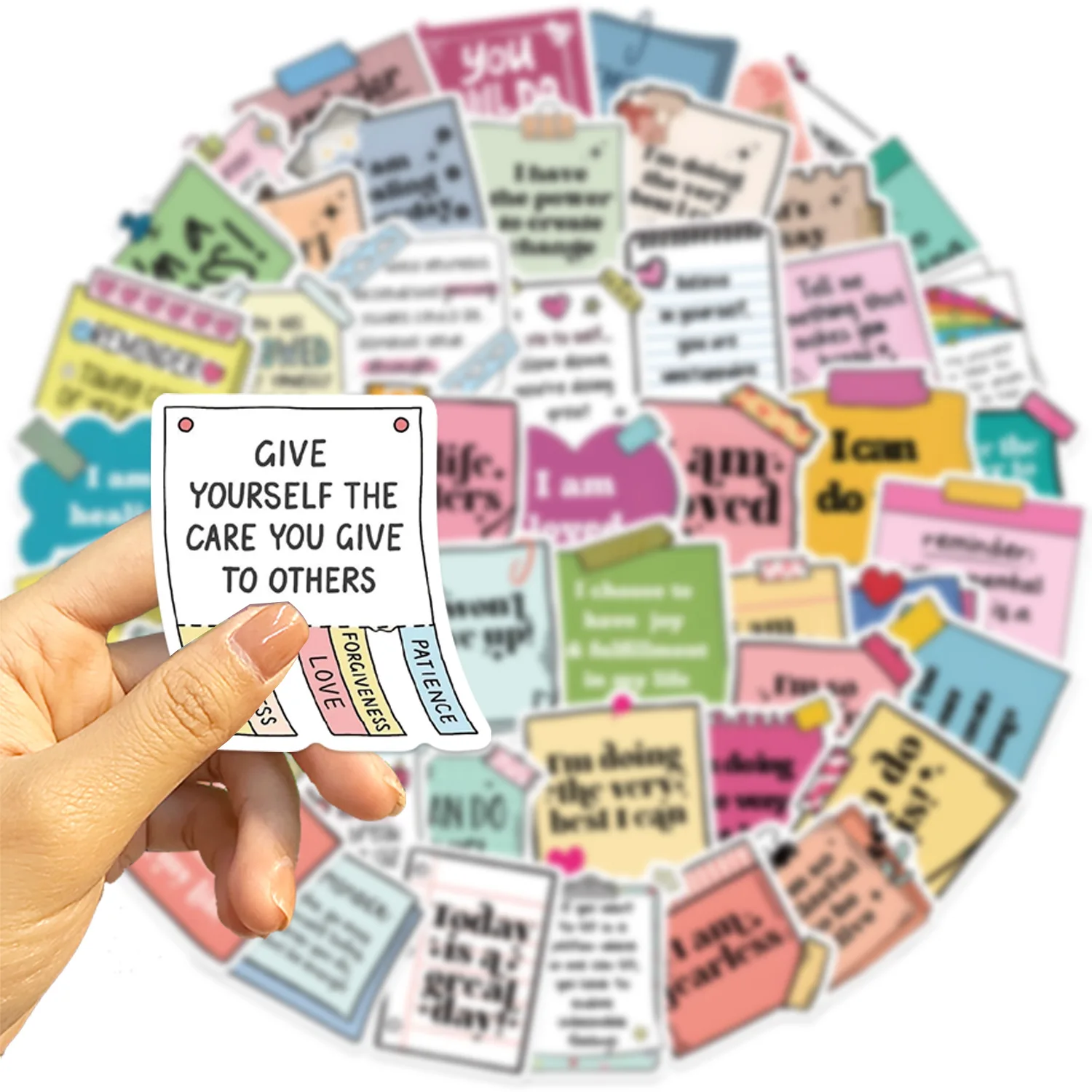 50 قطعة ملصقات عبارة إنجليزية ملهمة إبداعية يمكنك صنعها بنفسك دفتر القصاصات جيتار دراجة سكوتر ملصق مضاد للماء على الجدران