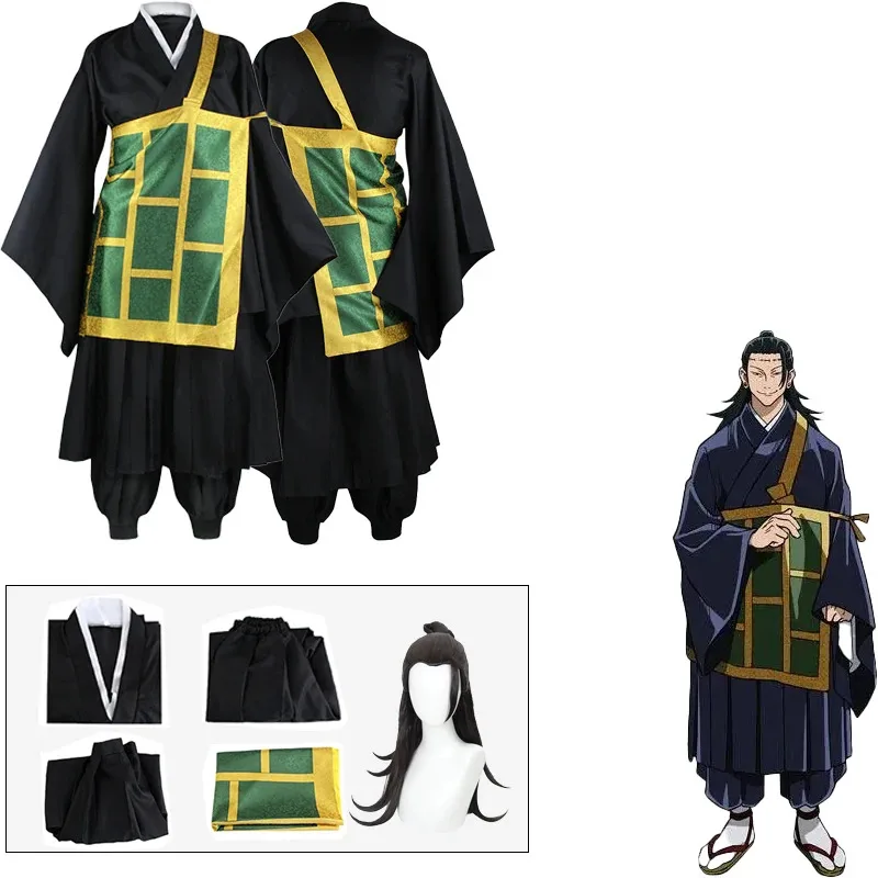 Bear's Den Anime Jujutsu Kaisen Geto Suguru Cosplay Costume Kimono Black Blue Japanese Uniform Halloween Christmas Par New 2025