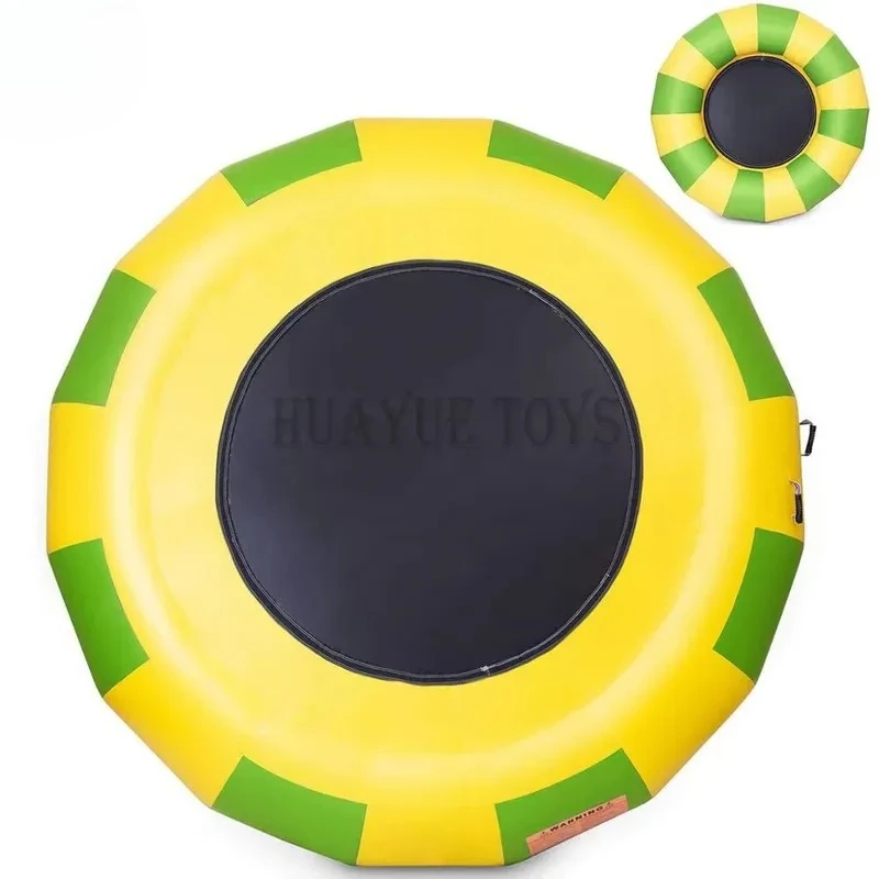 Inflatable Water Trampoline Floating Jump Pad for Summer Water Park Pool Party Outdoor Fun Adult Kids Large Size Blue