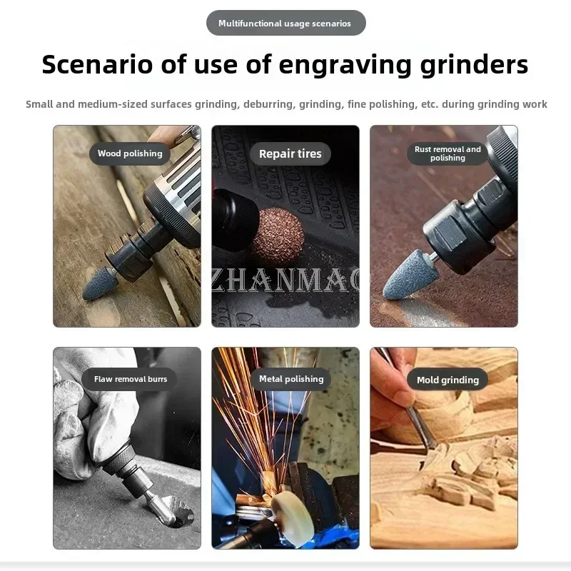 Pneumatic Carving and Polishing Machine, Pneumatic Tire Repair, Grinding Wheel Polishing, Deburring Tool