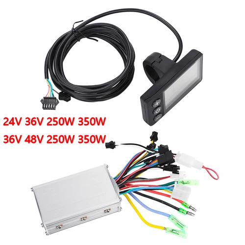 Imagen 1 del producto Controlador sin escobillas para bicicleta eléctrica, Panel de pantalla LCD, medidor de Control para manillar de 22,5mm, 24V, 48V, 13a