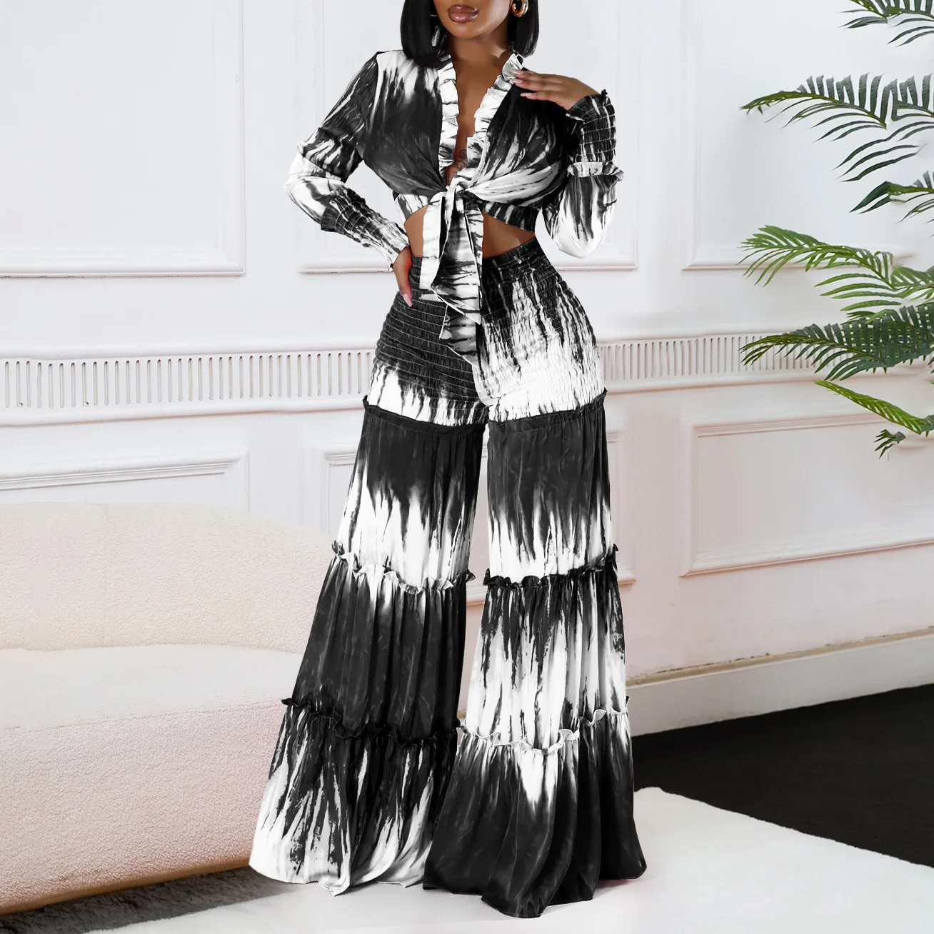 

2 Piece Women Sets Dashiki African New Arrival Spring Autumn Matching Sets Two Pieces Sets Top Pants Suits Outfits Clothing