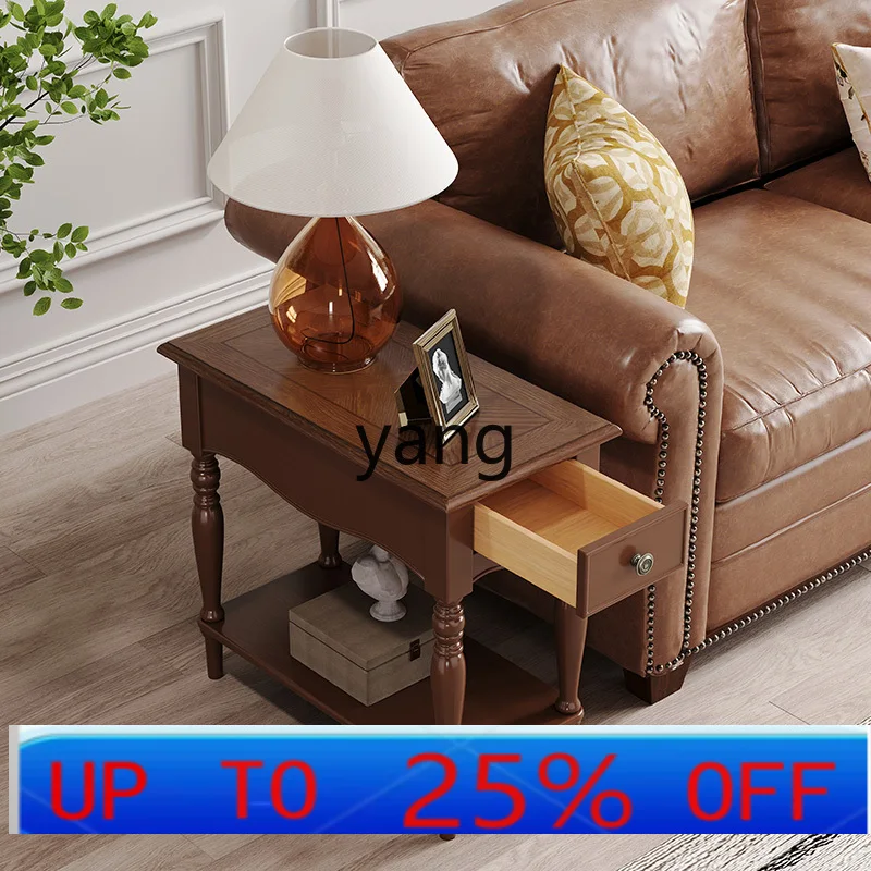 

LH solid wood side table sofa coffee small square table corner cabinet square
