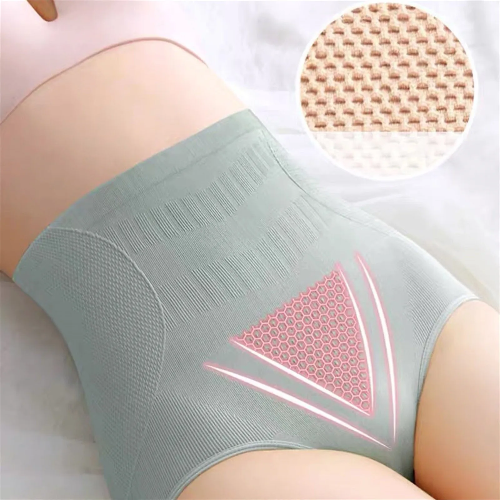 

Seamless Women's Panties High Waist Flat Belly Panties Body Shaping Underwear Comfort Postpartum Abdominal Pants Briefs