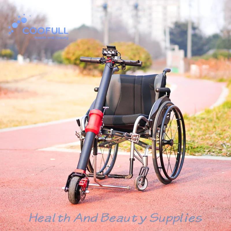 Coofull Electric Wheelchair Handcycle Attachment, Quick Connect Motorized Head for Manual , CE ISO Certified Mobility Aid