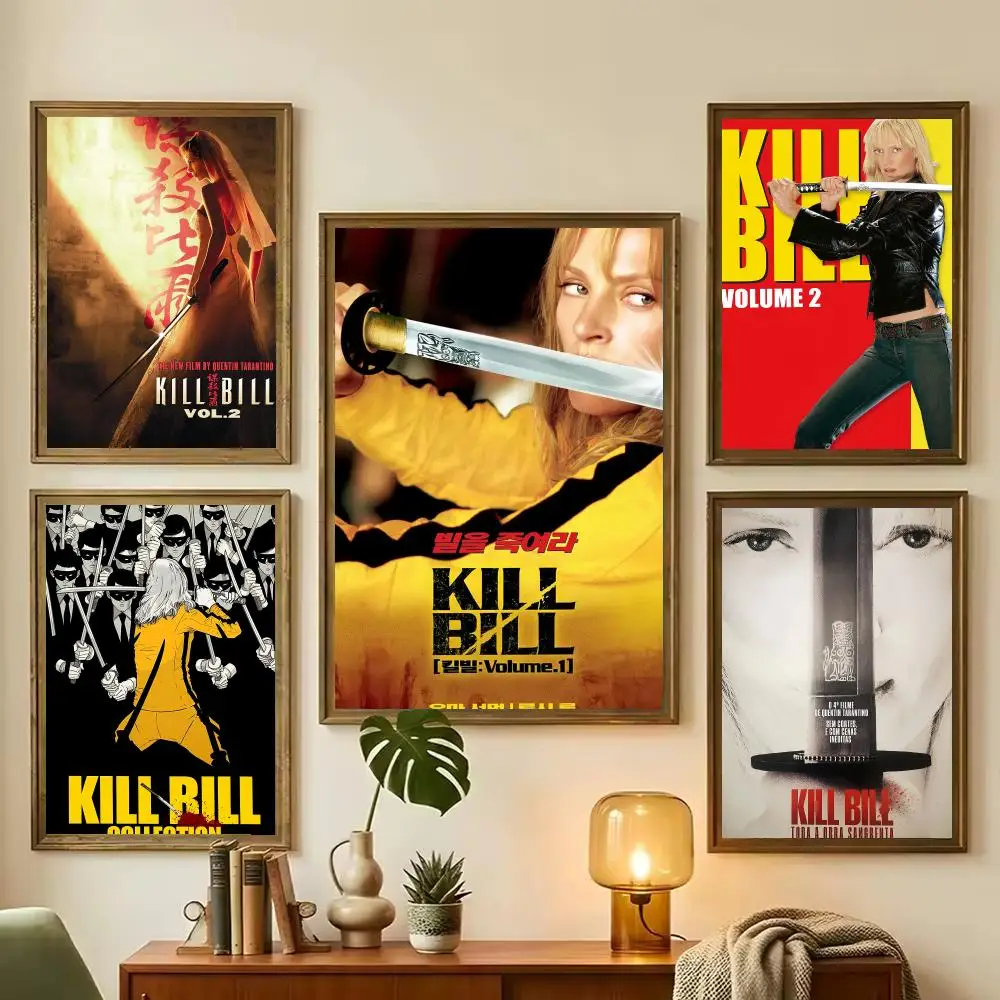 Classic Hot Movie Kill Bill Painting Calligraphy Stylish Wall Art Poster, Bedroom Living Room Home Decor Gift