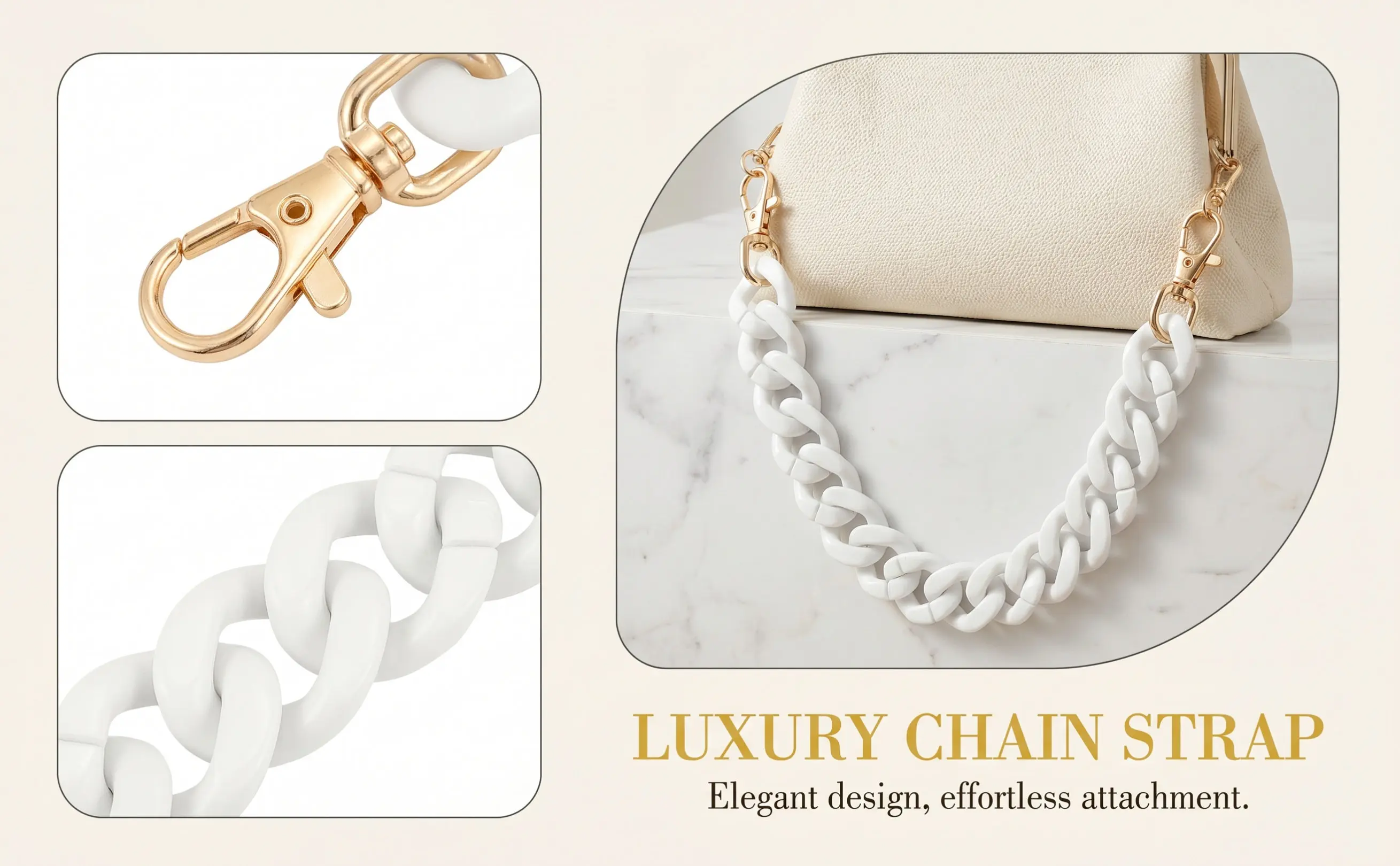 Bag DIY Chain Lightweight Sturdy Detachable Handbag Replacement Strap Creative Shoulder Strap Fashion Purse Chain