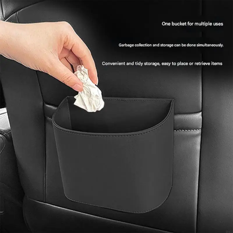 

Герметичный автомобильный мусорный бак, простой в установке и очистке, кожаный автомобильный мусорный бак H9EE
