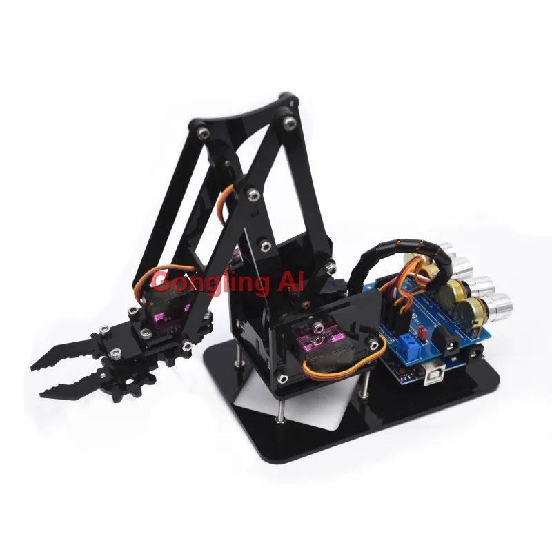 STEM 4 DOF Robotarm Servo SG90 Mechanische Arm Klauw Kit 4-weg Knopbediening Voor Arduino Robotarm DIY Kit Ps2 Programmering Robot