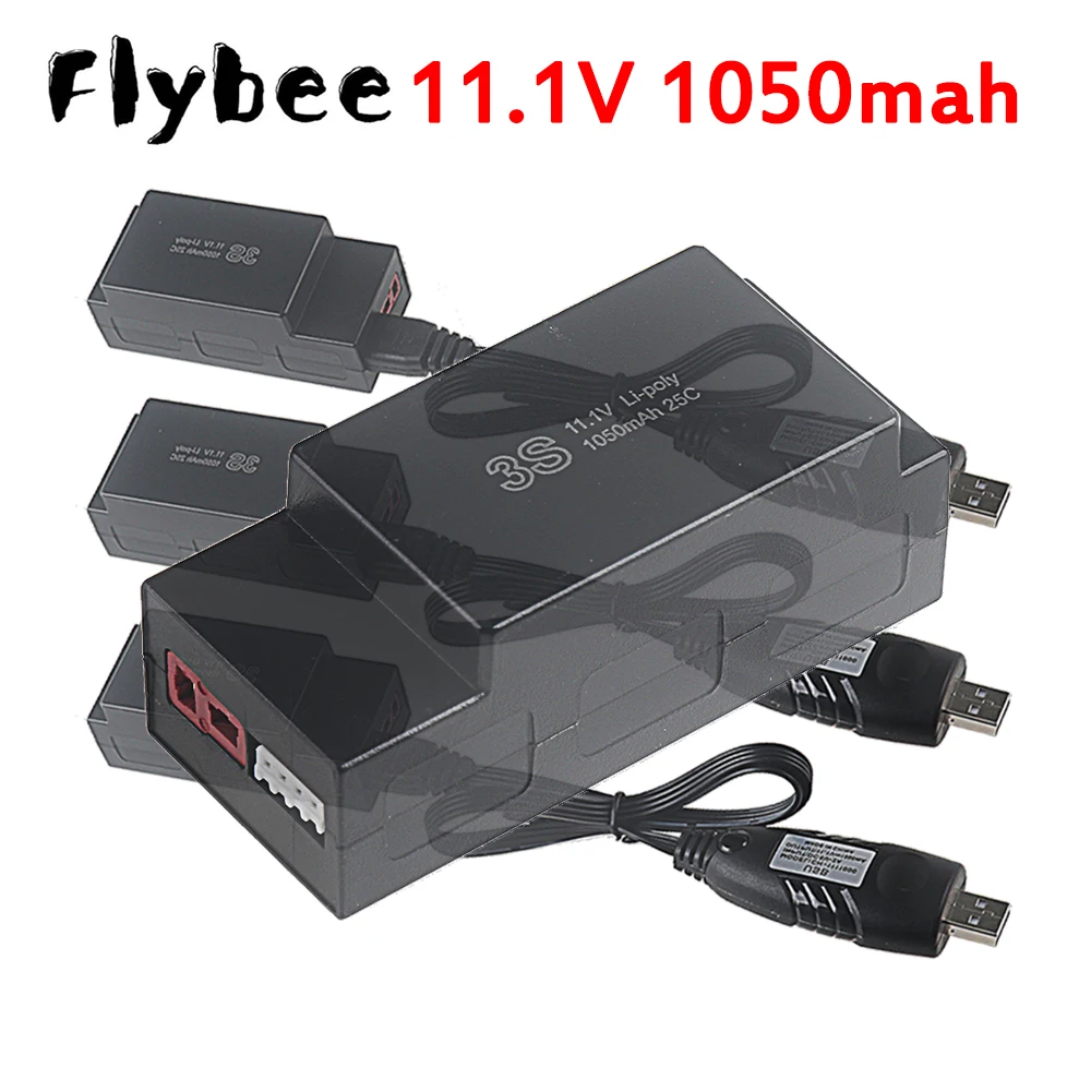 

With USB Charger 3S 11.1V 1050mAh LiPo Battery for MJX Hyper Go H16H H16E 16207 16208 1/16 Rc Car 16209 16210 RC Trucks Parts