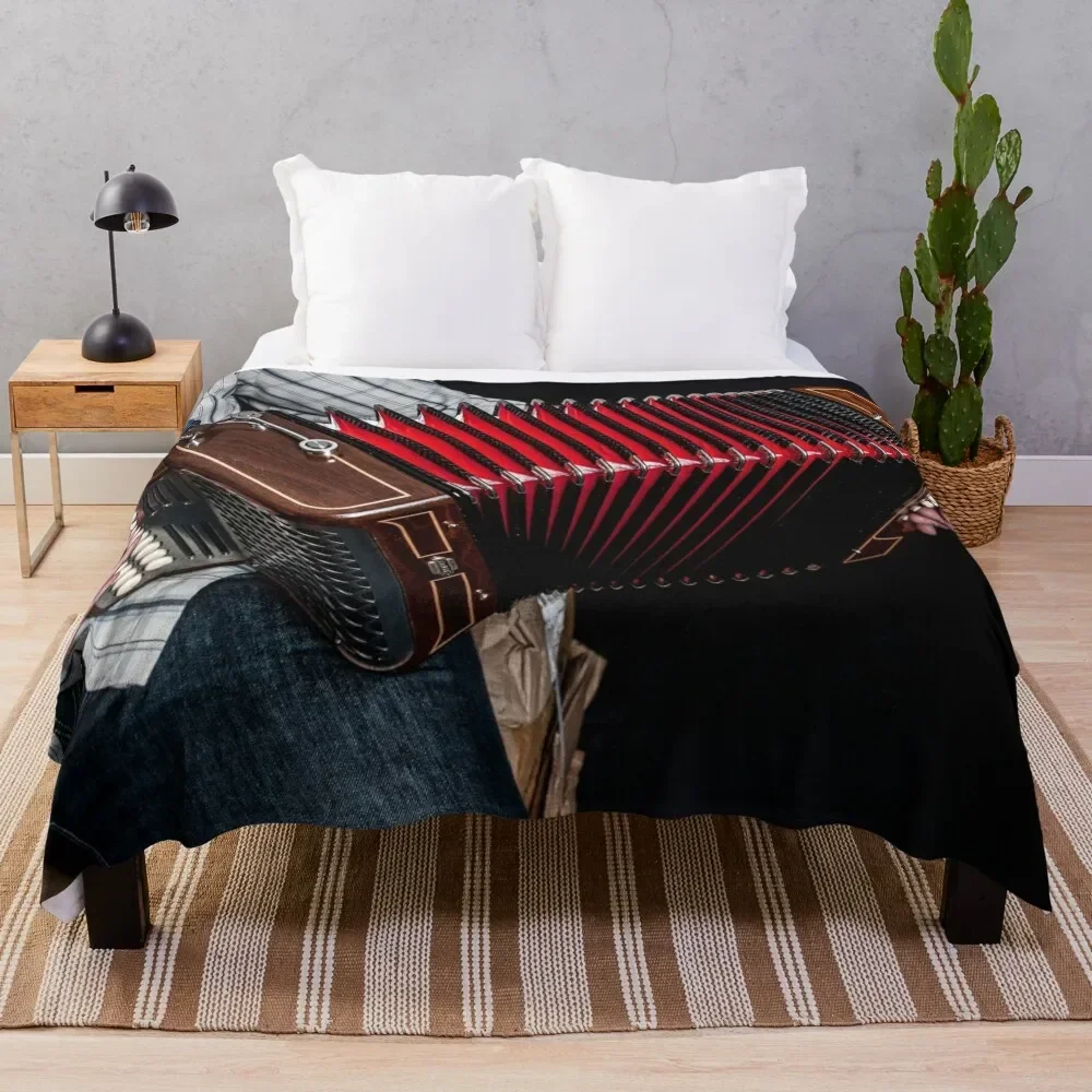 

Button Accordion Player Throw Blanket sofa bed Sofas wednesday Loose Blankets