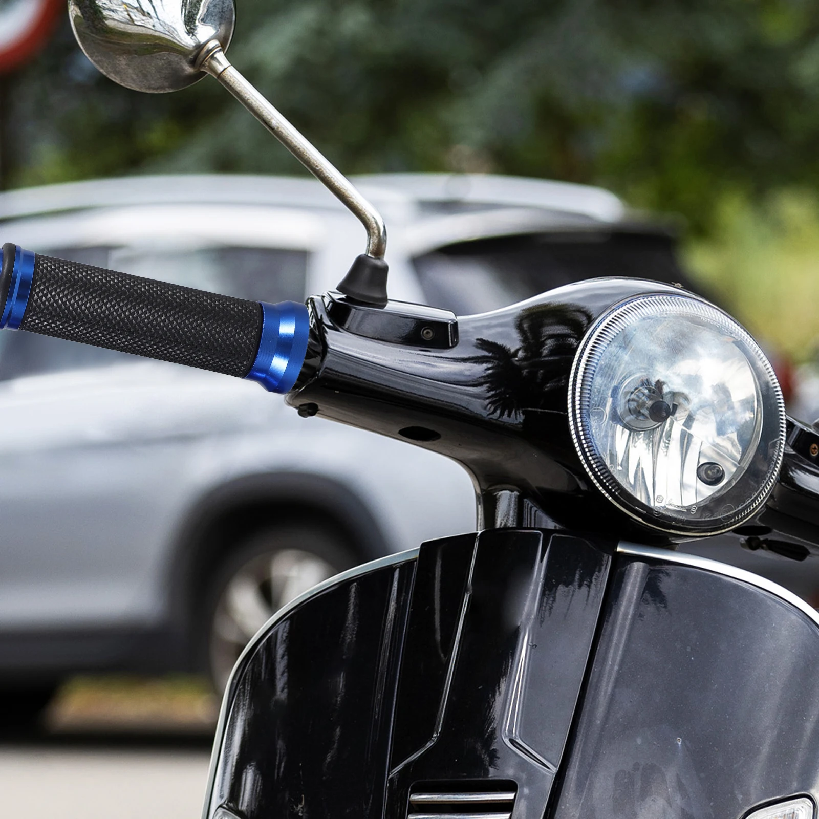 

H Grips Blue Throttle Replacement Antiskid Design Cycling H Suitable Most Motorcycles Long Life