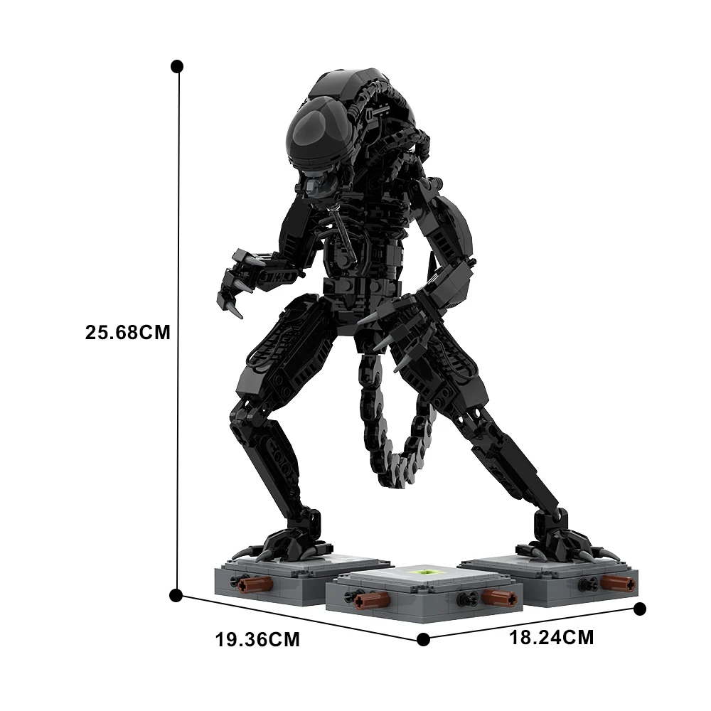 603Pcs Aliened Xenomorphs Mecha Monster  P-5000 Powered Work Building Blocks Juguetes For Kids Toys Birthday Gifts