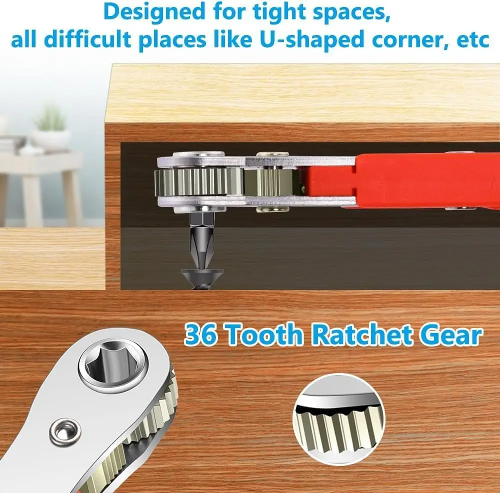 12-in-1 Magnetic Ratchet Screwdriver Set, Screw and Repair in Tight Spaces - Compact Hand Tool Kit, Manual Tool