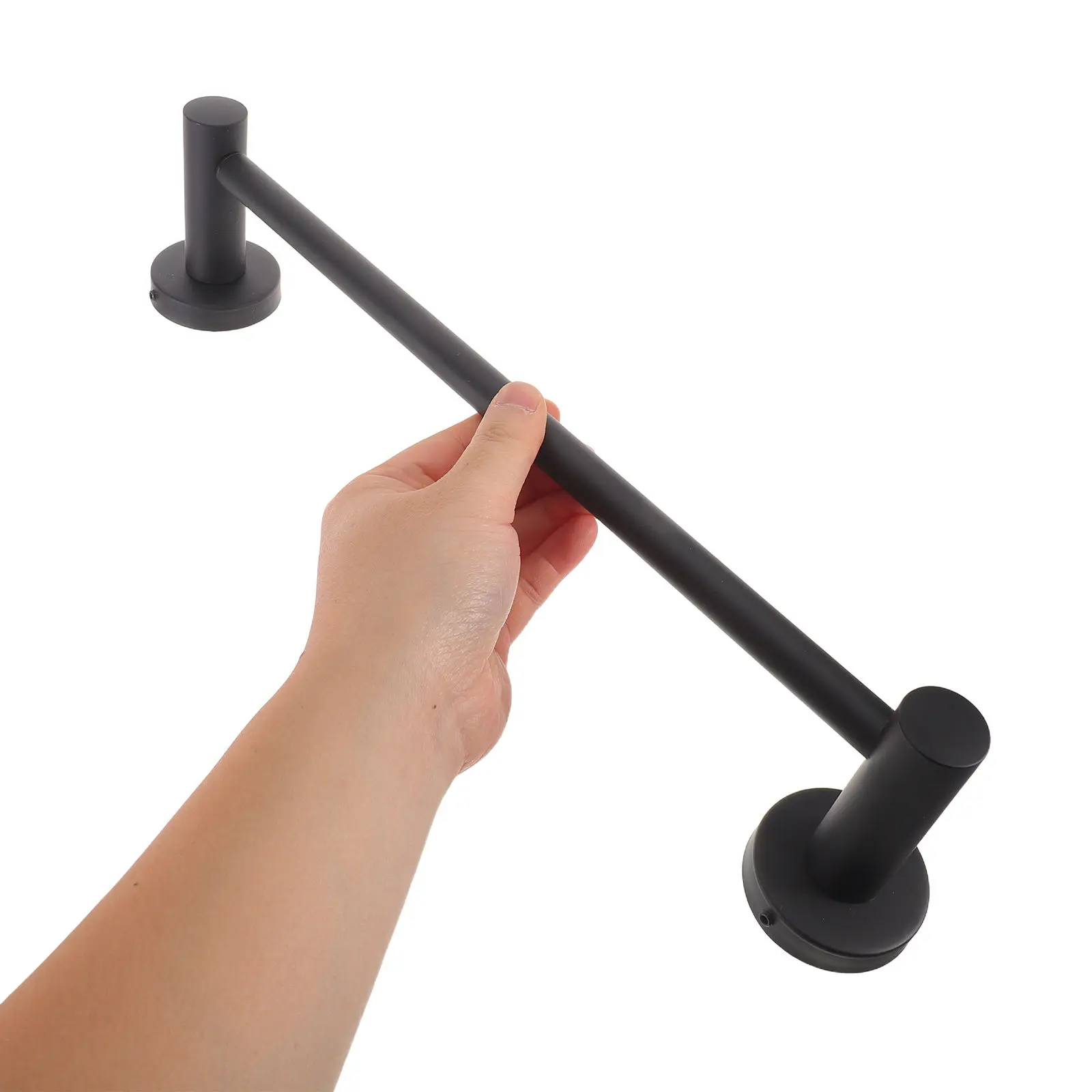 Stainless Steel Extendable Towel Rack Adjustable Length Retractable Bathroom Rail Single Rod Rack for Kitchen Bathroom