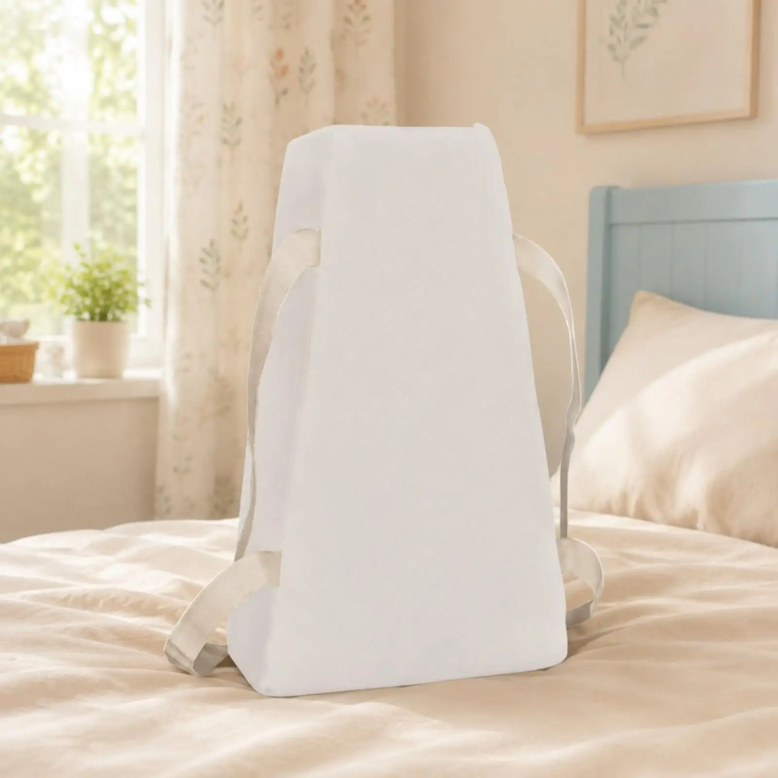 Contoured Leg Support Pillow for Side Sleepers Ergonomic Body Position Pad with Non Slip Strap for Bed