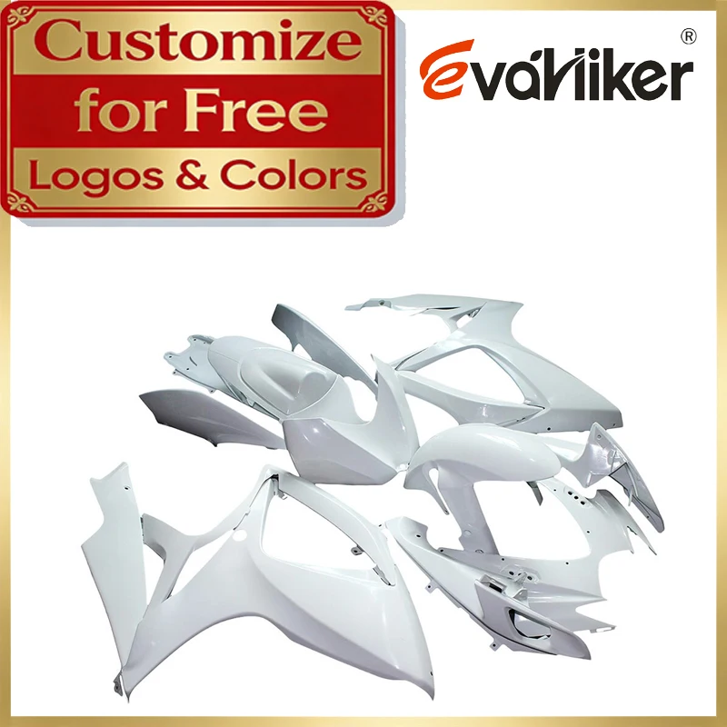 ABS Plastic Motorcycle Fairing Kit For Suzuki GSXR600 2006 2007 K6 white GSXR750 06 07 Injection Molded Customizable Colors