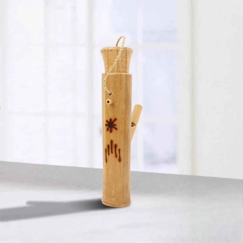 

Bamboo Bird Flute Yoga Meditation Portable Wooden Flutes Simulate Thunder Sounds Wind Whistle Kids Handheld Owl Calls Whistle