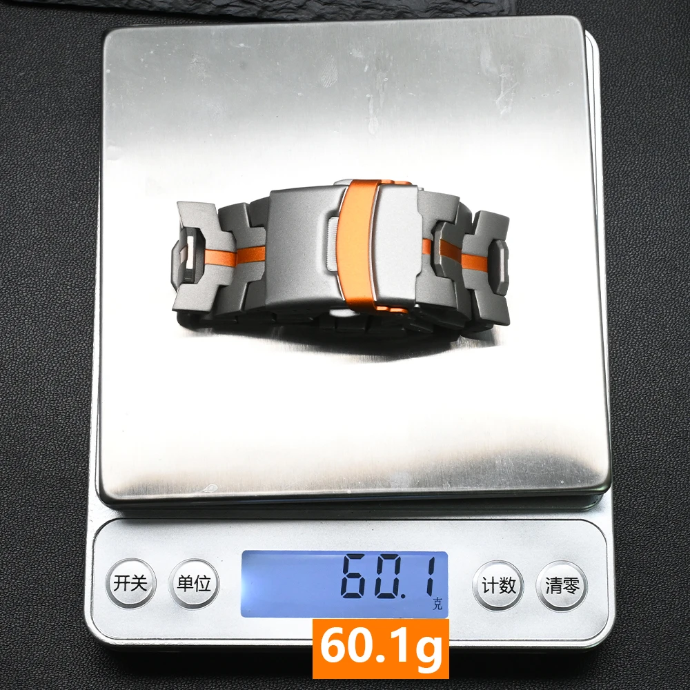 20mm Black Orange Strap for Amazfit Active 2 Garmin Active 6 Men Titanium 22mm Band for Huawei Watch GT 5 Pro Oneplus Watch 2 2R