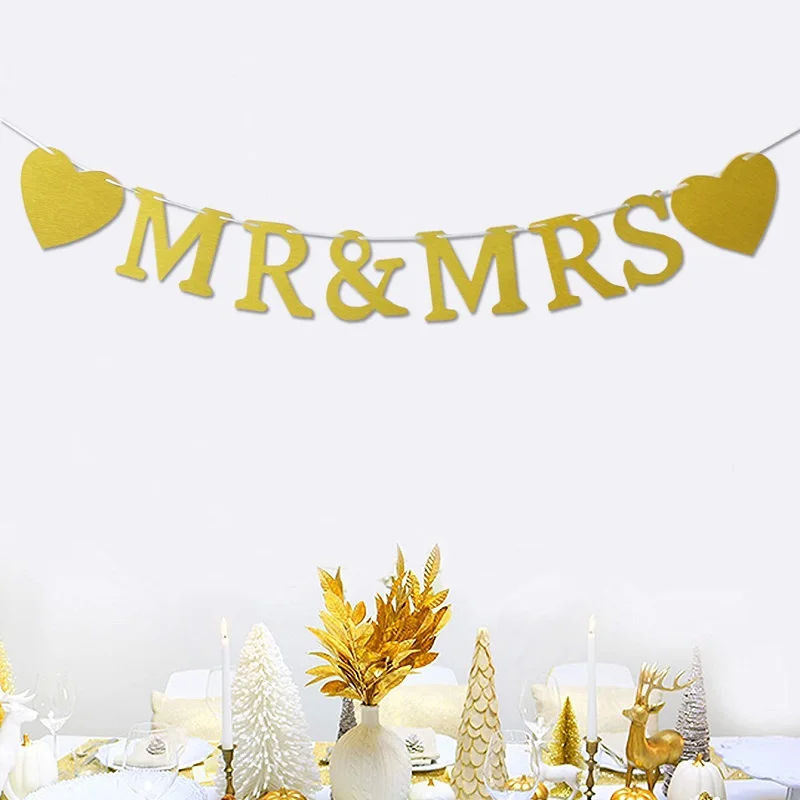 Baner MR i MRS na wieczór panieński, ślub, zaręczyny, artykuły na przyjęcie rocznicowe — zdjęcie 6