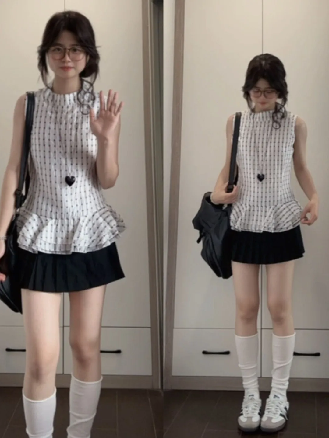 

Slimming Effect Korean Style Vest Shirt Beautiful Waist-Cinching Unique Design Summer 2026 Women's Fashion Retro Style Sleeve...