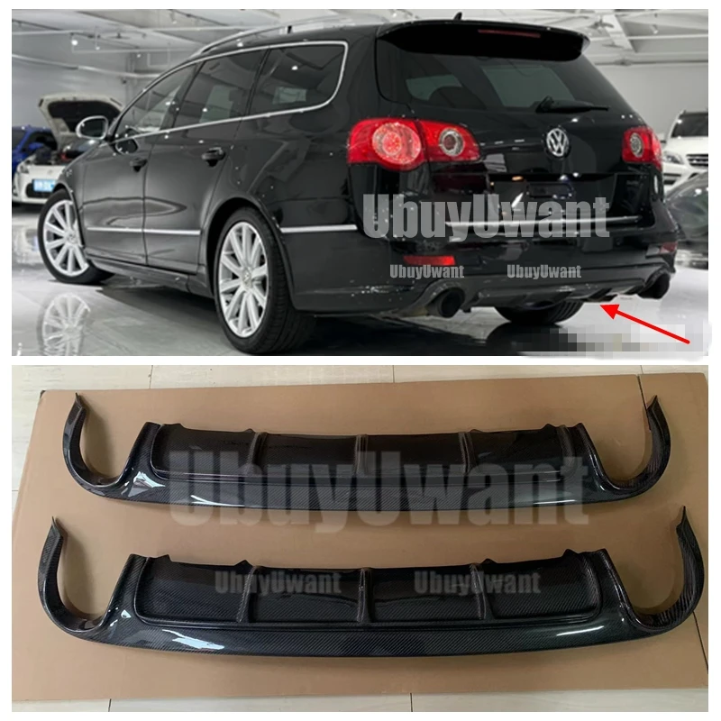 Für Volkswagen R36 Station Wagon Hohe qualität Carbon Fiber Hinten Lip Diffusor Dekorative Außen Body Kits Auto Zubehör 10-15