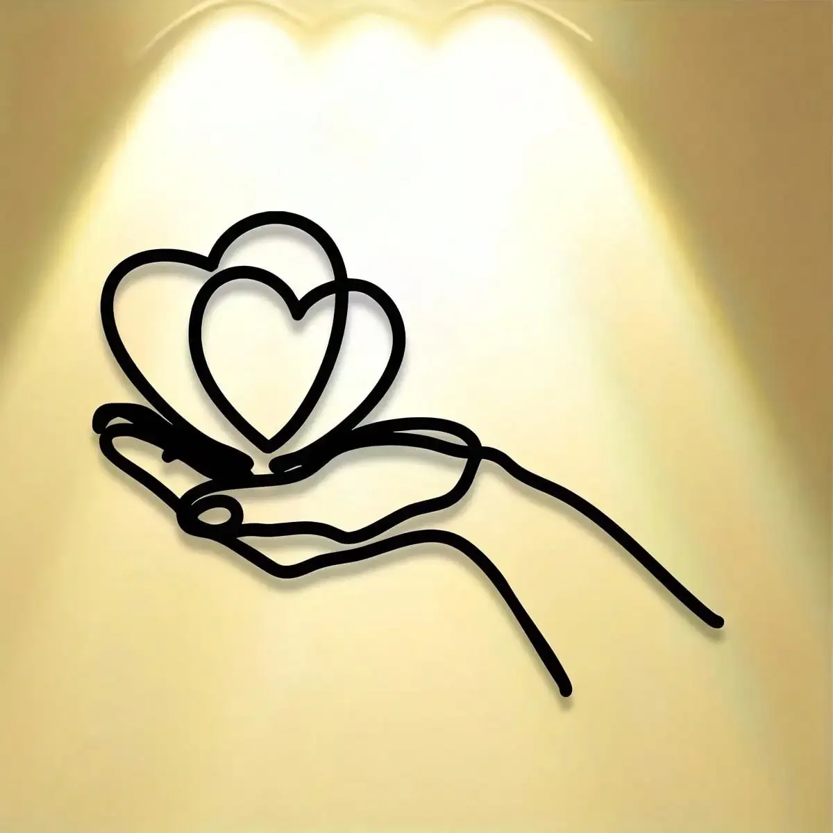 Металлический настенный декор в форме сердца LOVE |   Искусство внутри и снаружи для дома, патио и балкона