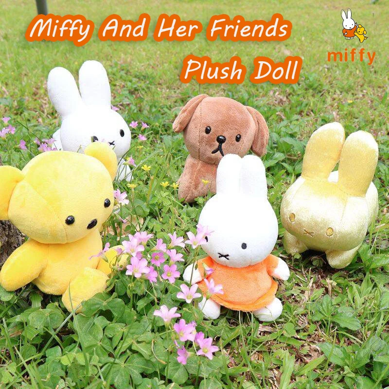 Plush Doll Miffy and Her Friends Series Cartoon Dopamine Fluffy Stuffed Toys Simplicity Cuddly Anime Accessories Perfect Present
